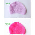 Pink Purple Silicone Solid Swimming Cap Hats